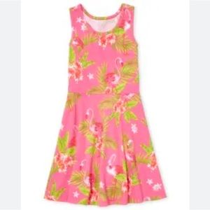 NWT The Children's Place Girls'  Sleeveless Racerback Dress Coral size 10/12